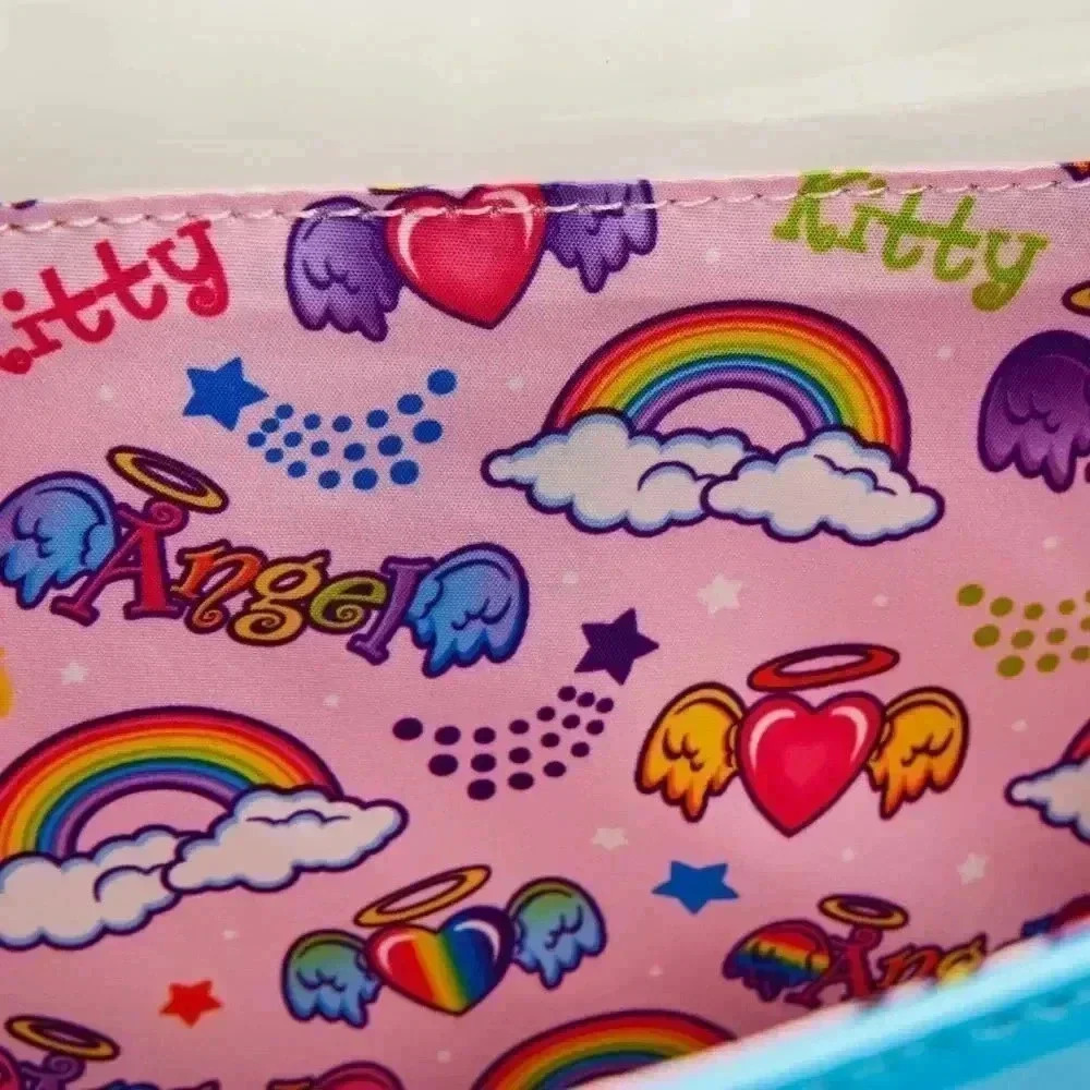 NWT Loungefly Lisa Frank Angel Kitty Crossbody Bag - Picture 5 of 7